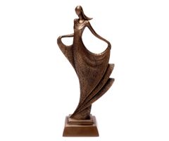 Skulptur Tänzerin Frau Dekofigur Tänzerin Braut Pokal Deko