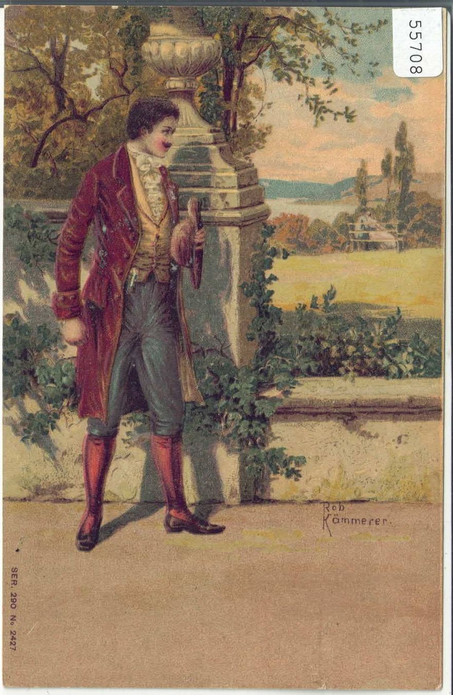 Cartes postales: Rob Kämmerer - Der Eifersüchtige - Präge-Litho – D'occasion à Ettingen par Kartenplanet