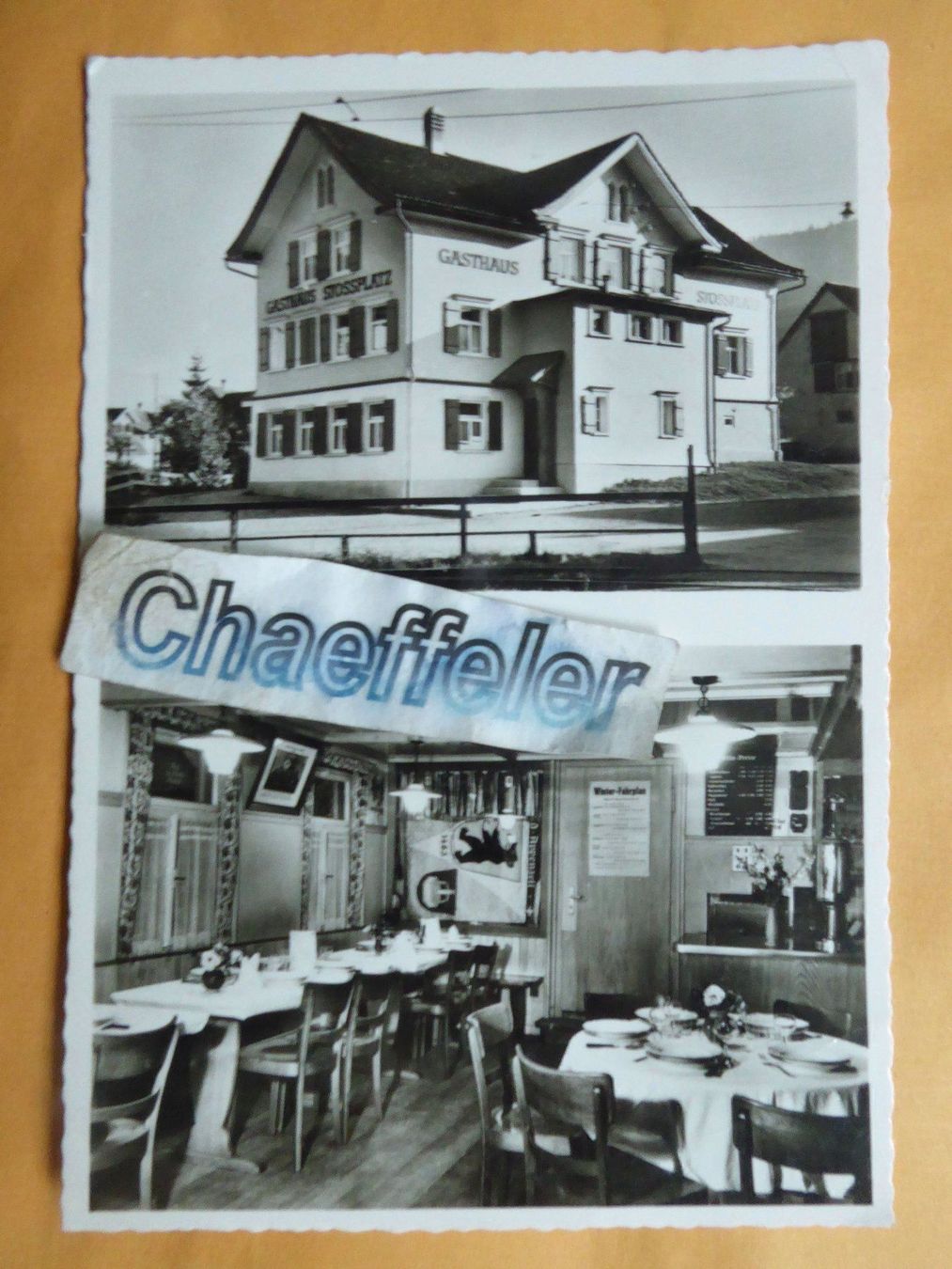 Ansichtskarten: 1971 Gasthaus u. Speiserestaurant "Stossplatz" – Gebraucht aus Zürich von Chaeffeler