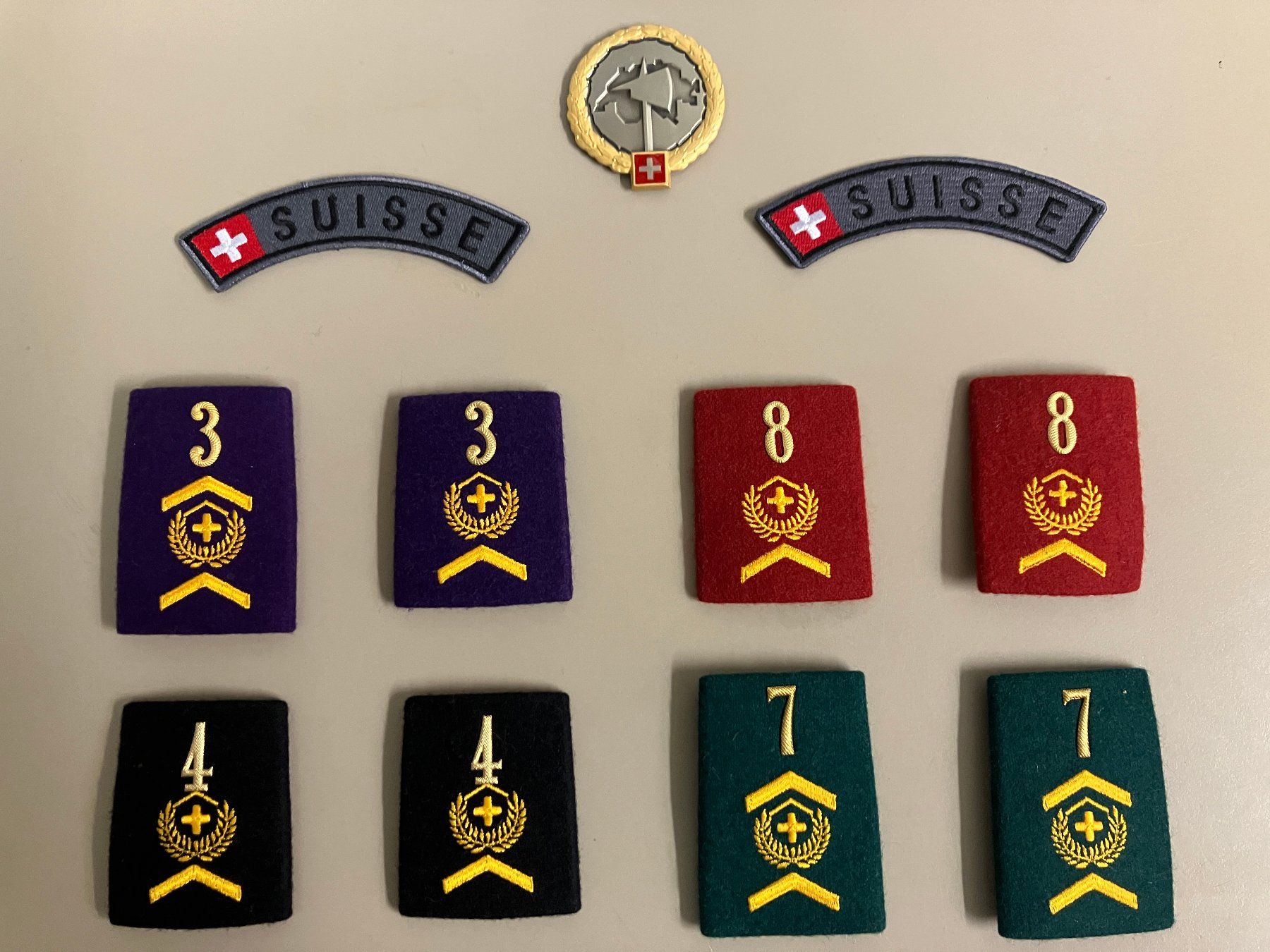 Schweizer Armee Plaketten & Abzeichen: Abzeichen Set Swiss Army, 19 Stk. – Gebraucht aus Riedholz von mastercom 1