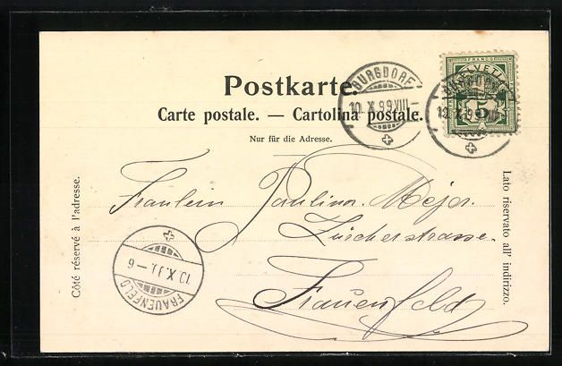 Cartoline postali: AK Burgdorf, Technikum, 1899 – Usato da Berlin venduto da bartko-reher 1