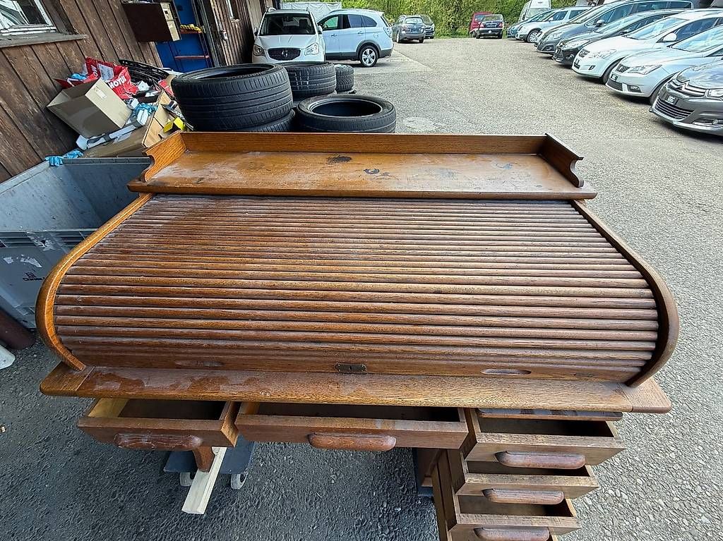 Scrivanie: Antikes Rollladen Pult Eiche, mit 6 Schubladen und 1 Schiebe – Usato da Koblenz venduto da Rbaldinger54 4