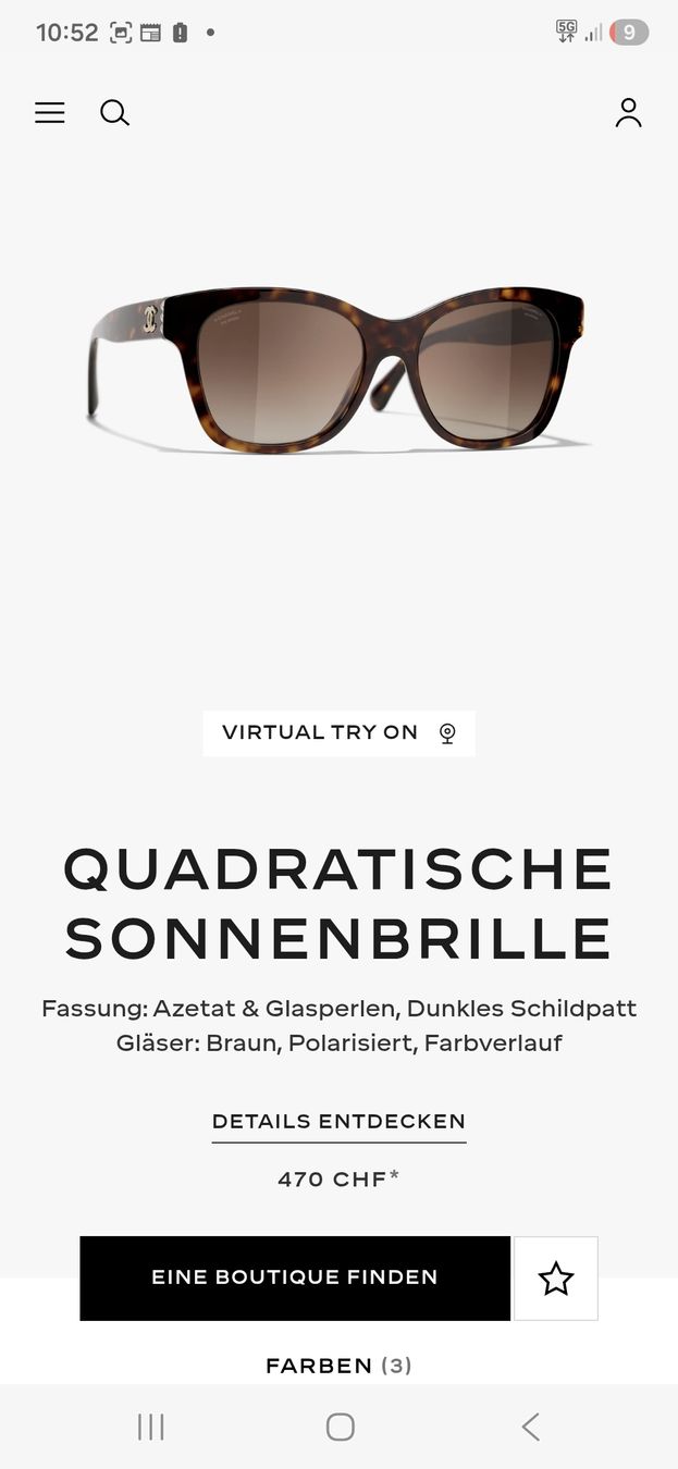 Chanel Occhiali & Lenti: Chanel Sonnenbrille aktuell – Usato da Zürich venduto da Allek 4