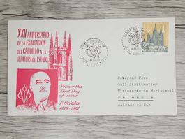 CL05 Enveloppe + Timbre Espagne 1961