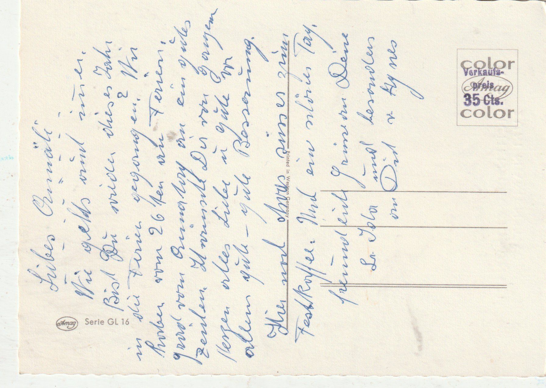 Cartoline postali: Blumen-Grusskarte – Usato da Lumbrein venduto da made02 1