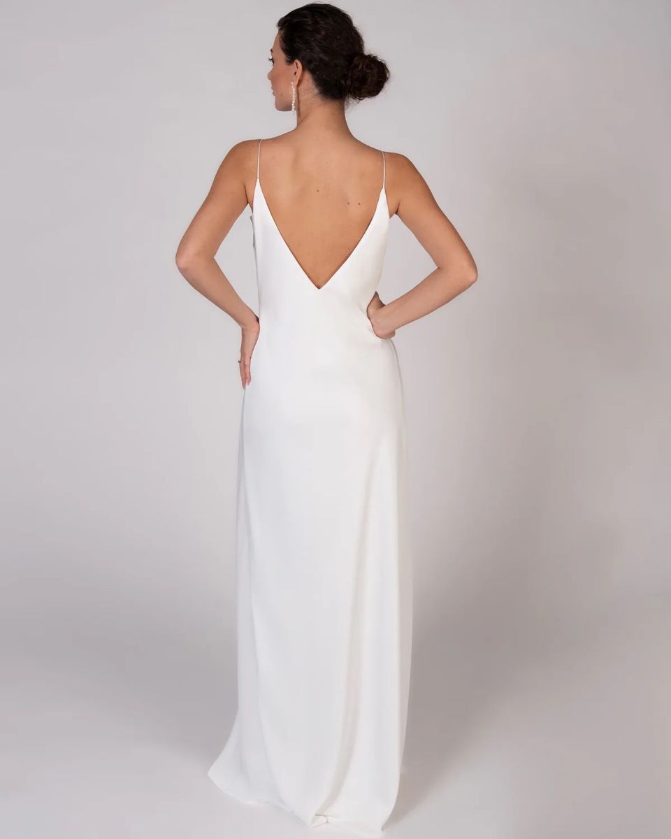 Piqyourdress Vestiti: Elegantes, schlichtes Brautkleid – Nuovo (secondo la descrizione) da Reichenburg venduto da Benutzer123_ 1