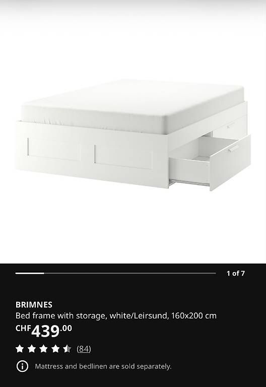 Ikea Letti: IKEA Brimnes bed frame – Usato da Hettlingen venduto da and_8xhd 3