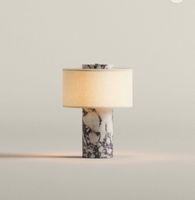 NEW Portable Table Lamp | Viola Marble & Linen