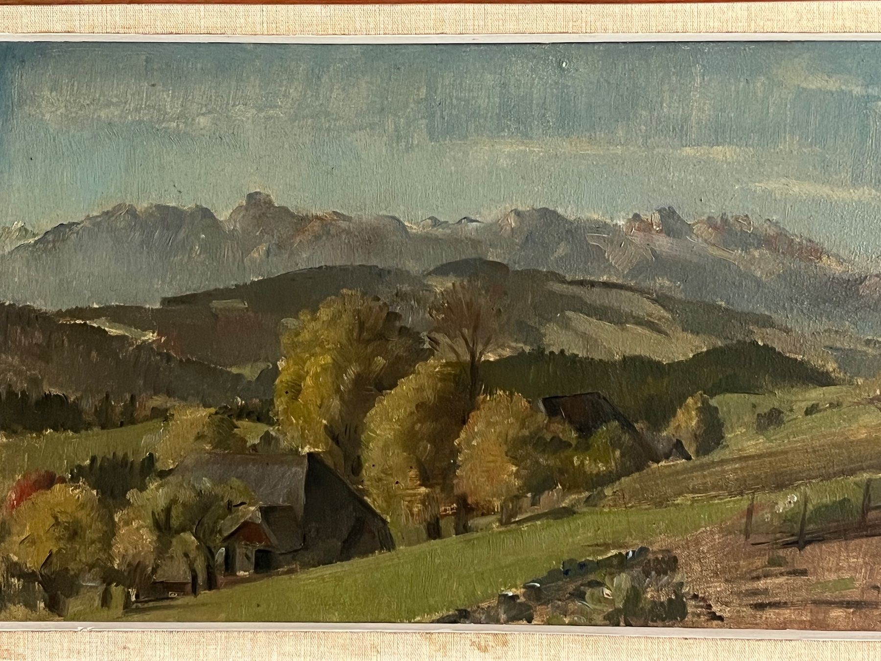Dipinti: ALFRED ANKLIN Schweizer Alpen Landschaft Ölgemälde – Usato da Basel venduto da PAUL_ART