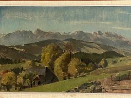 ALFRED ANKLIN Schweizer Alpen Landschaft Ölgemälde