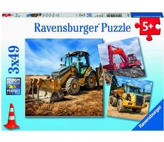 Ravensburger 3x49 Teile Puzzle Baufahrzeuge im Einsatz