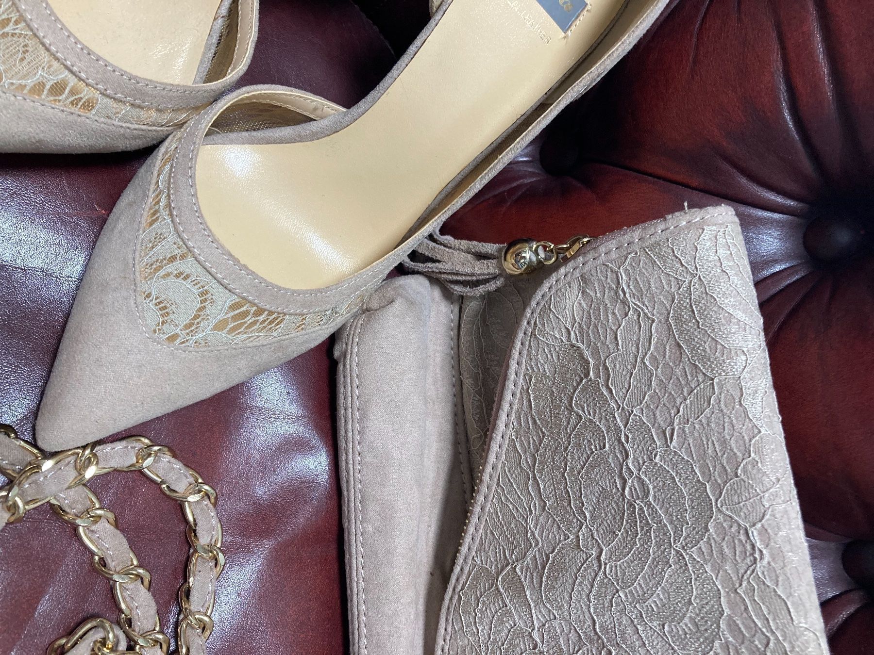 Scarpe da donna: Schöne Pumps in nude mit Spitzendetails – Nuovo (secondo la descrizione) da Uster venduto da Kalici1 4