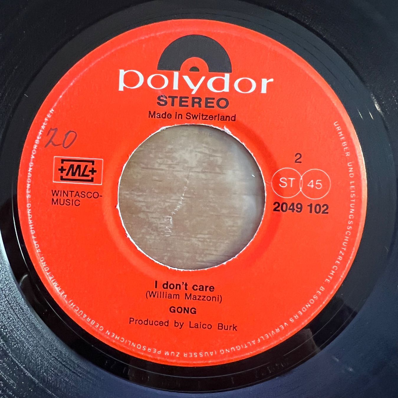 Dischi in vinile: Gong - Lost Thing / 1. Swiss-Press. 1973 – Usato da Gais venduto da soundcave57 3