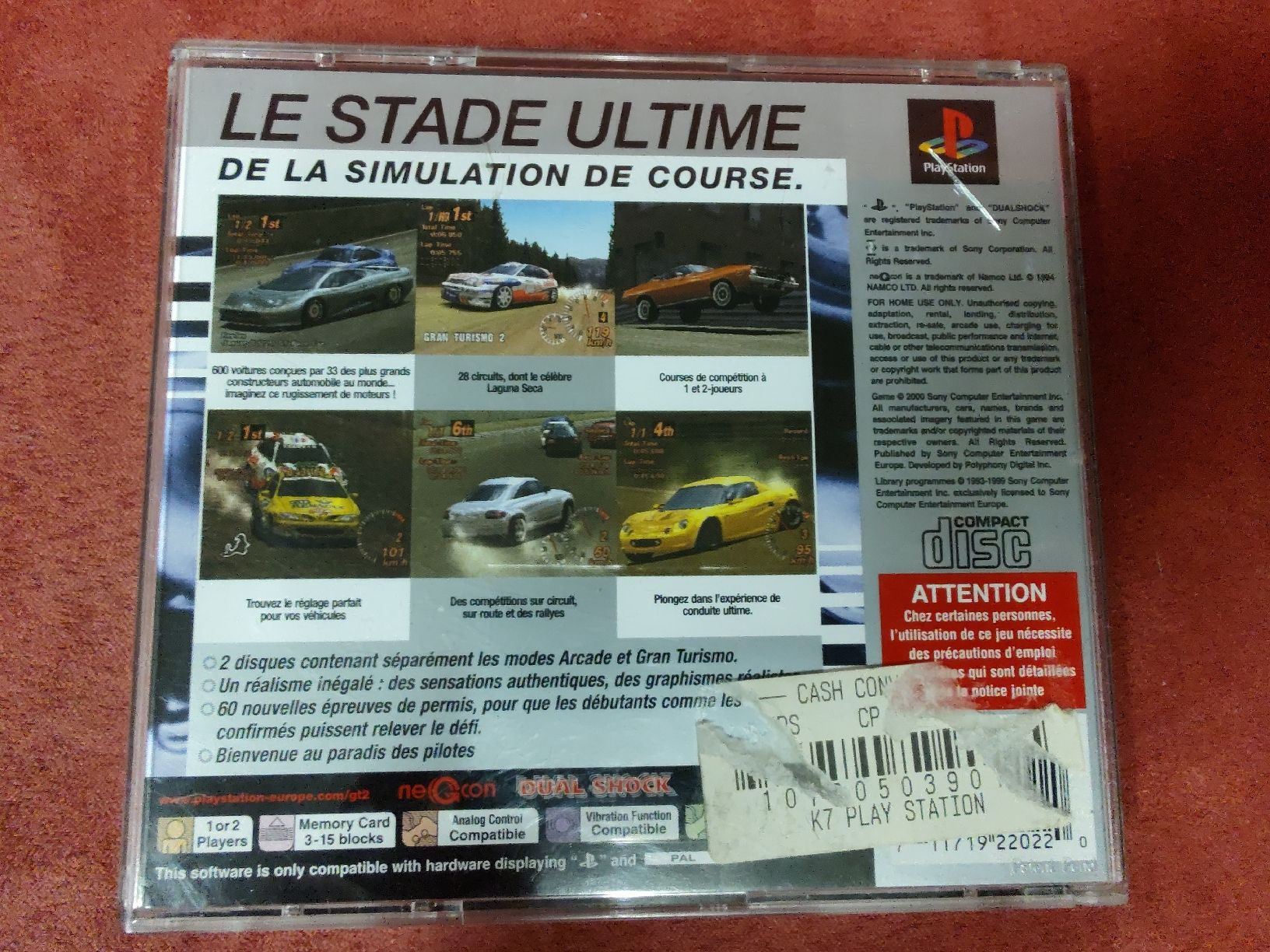 Sony Giochi: Gran Turismo 2 PlayStation, Version PAL – Usato da Fribourg venduto da PastGame 1