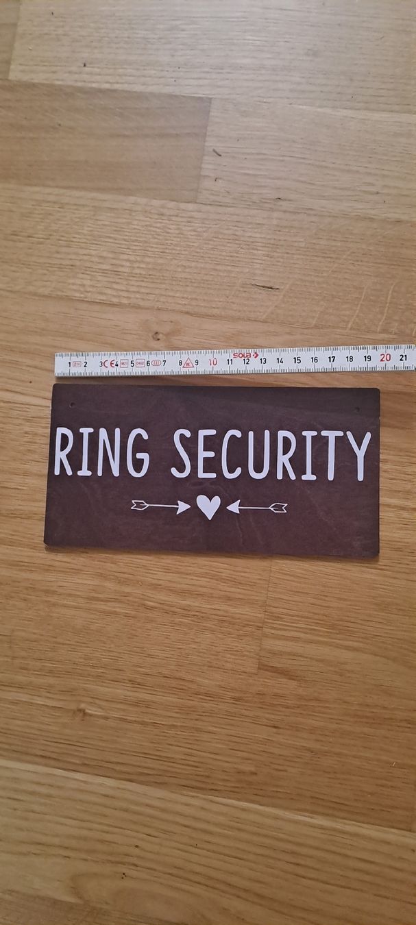 Insegne: Ring security Tafel Hochzeit – Usato da Jona venduto da Schaniarle