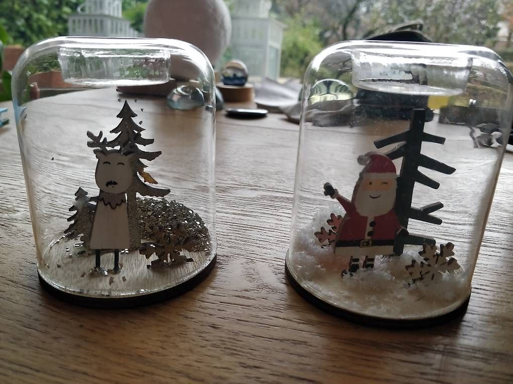 Alle Dekorationen: 2 jolis porte-bougies décoration de Noël – Gebraucht aus Chêne Bougeries von guimzou