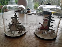 2 jolis porte-bougies décoration de Noël