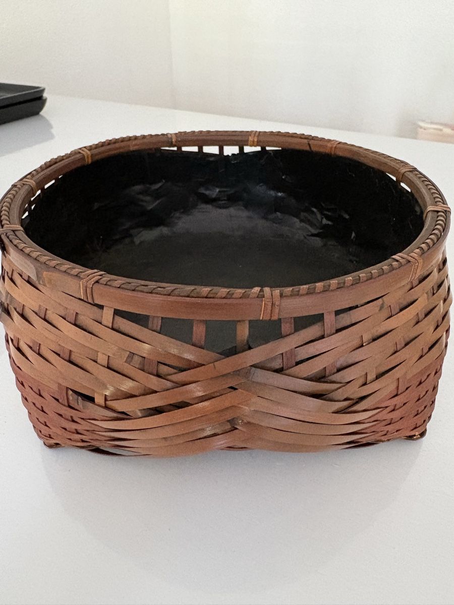 Arte internazionale: Japanese Round Bamboo Basket Pot Liner – Usato da Benglen venduto da morningchild