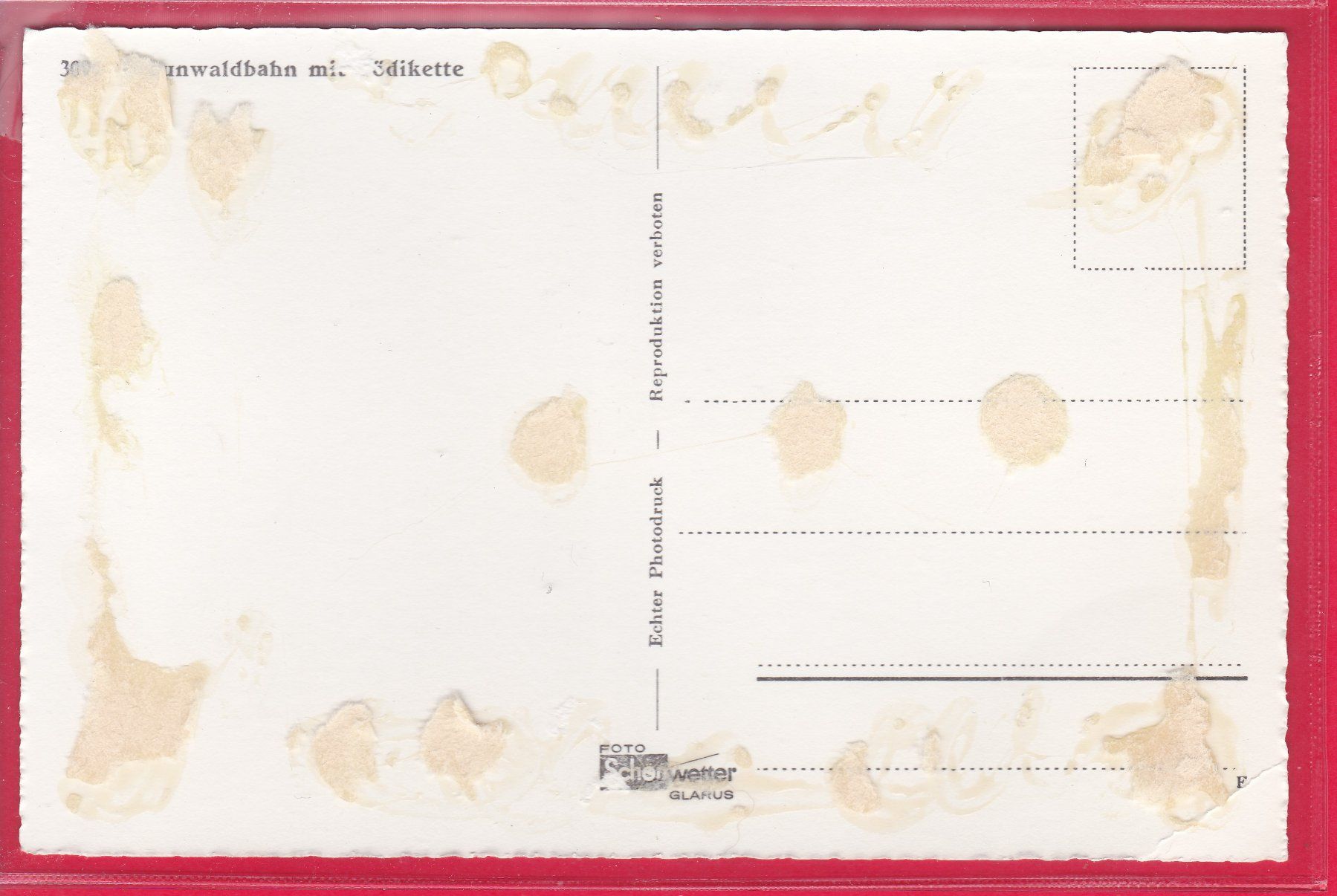 Cartoline postali: BRAUNWALDBAHN MIT TÖDIKETTE – Usato da Oberrieden venduto da Gebirgsstelze 1
