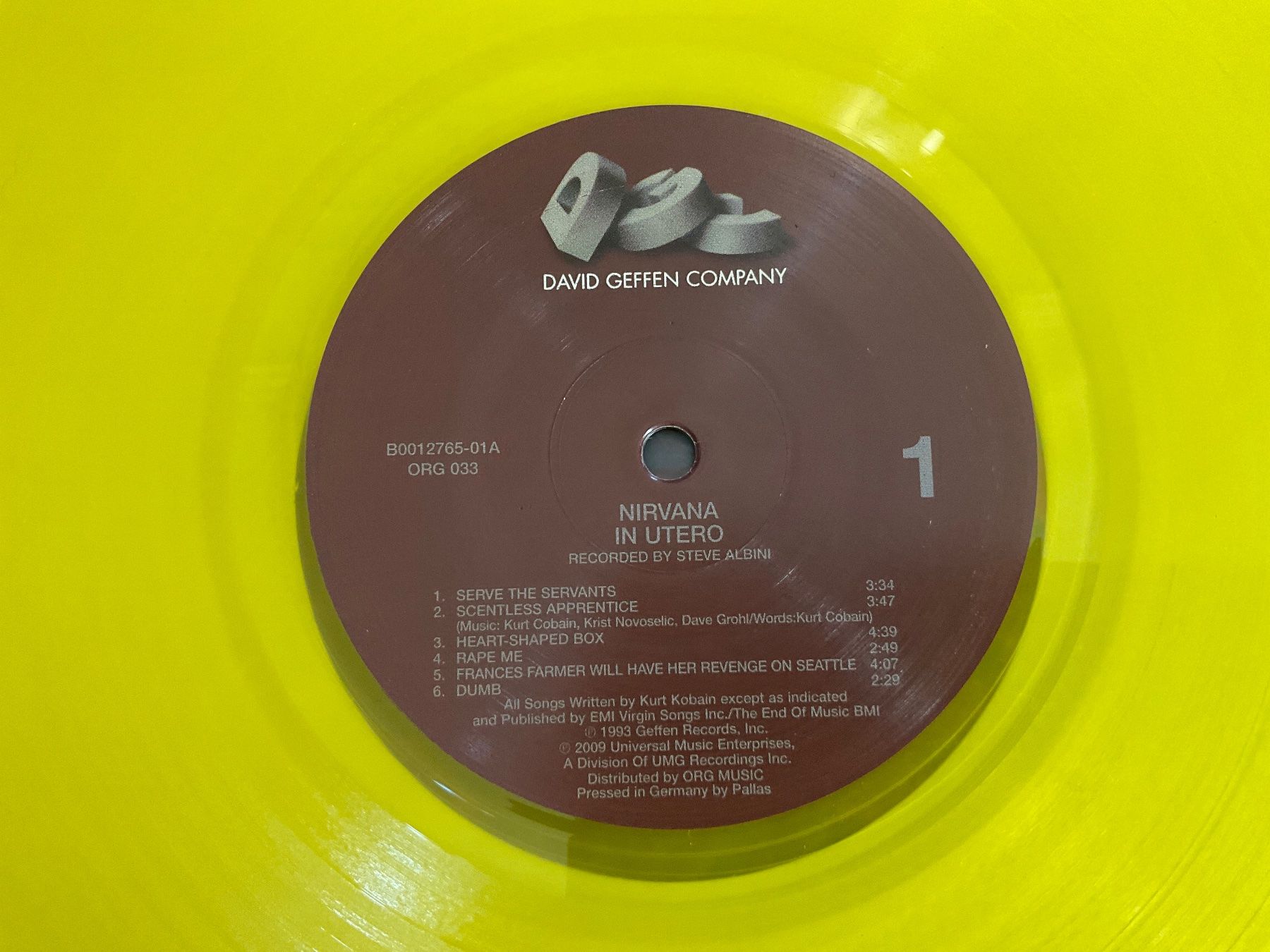Schallplatten: Nirvana In Utero YELLOW Vinyl LP – Neu (gemäss Beschreibung) aus Delémont von vinylfreak01 8