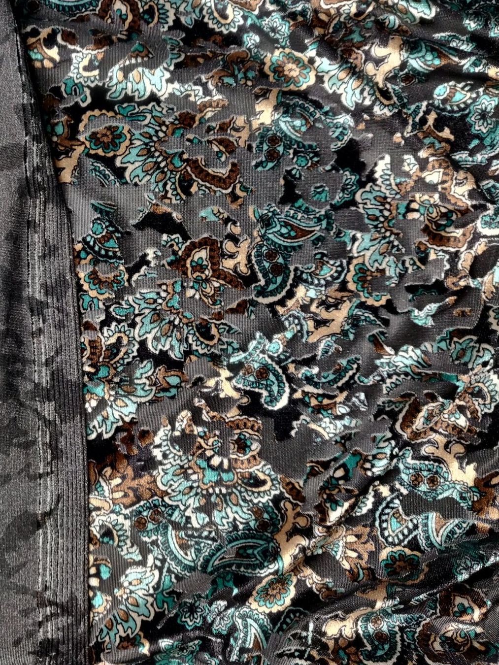 Tessuti: Viskose Poly Devoré Stoff leicht 1.90x1.40m Paisley – Nuovo (secondo la descrizione) da Lufingen venduto da Voyager7 6