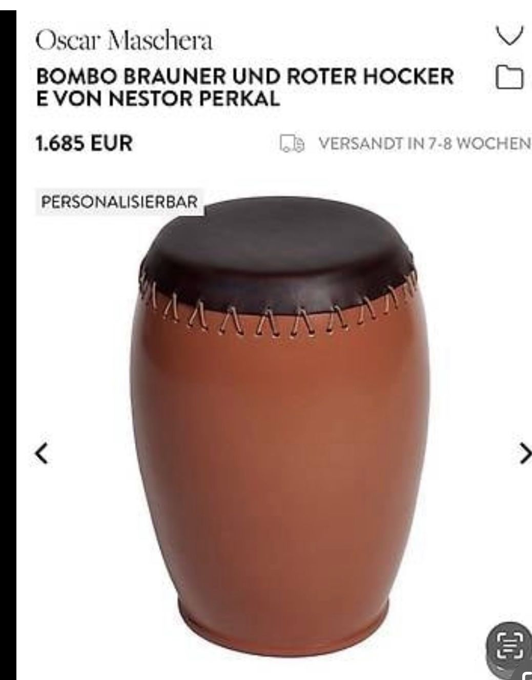 Sgabelli: Hocker Bombo Oscar Maschera – Usato da Lausen venduto da artehome 2