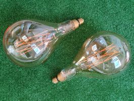 Grosse Edison Lampe Retro LED 2 Stück Vintage Stil Glühbirne