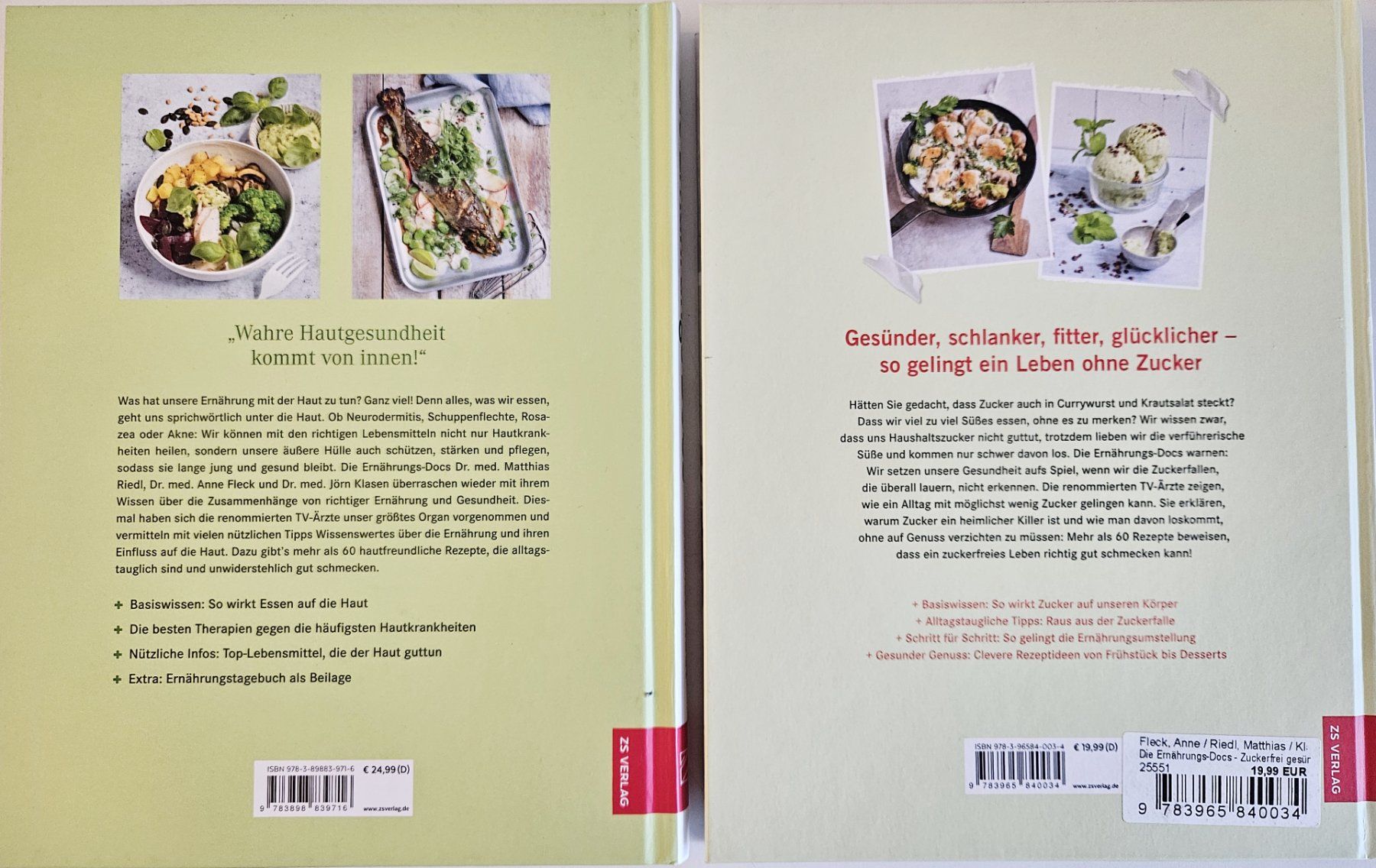 Bücher: Die Ernährungs Docs Gesunde Haut + Zuckerfrei – Gebraucht aus Seengen von  1
