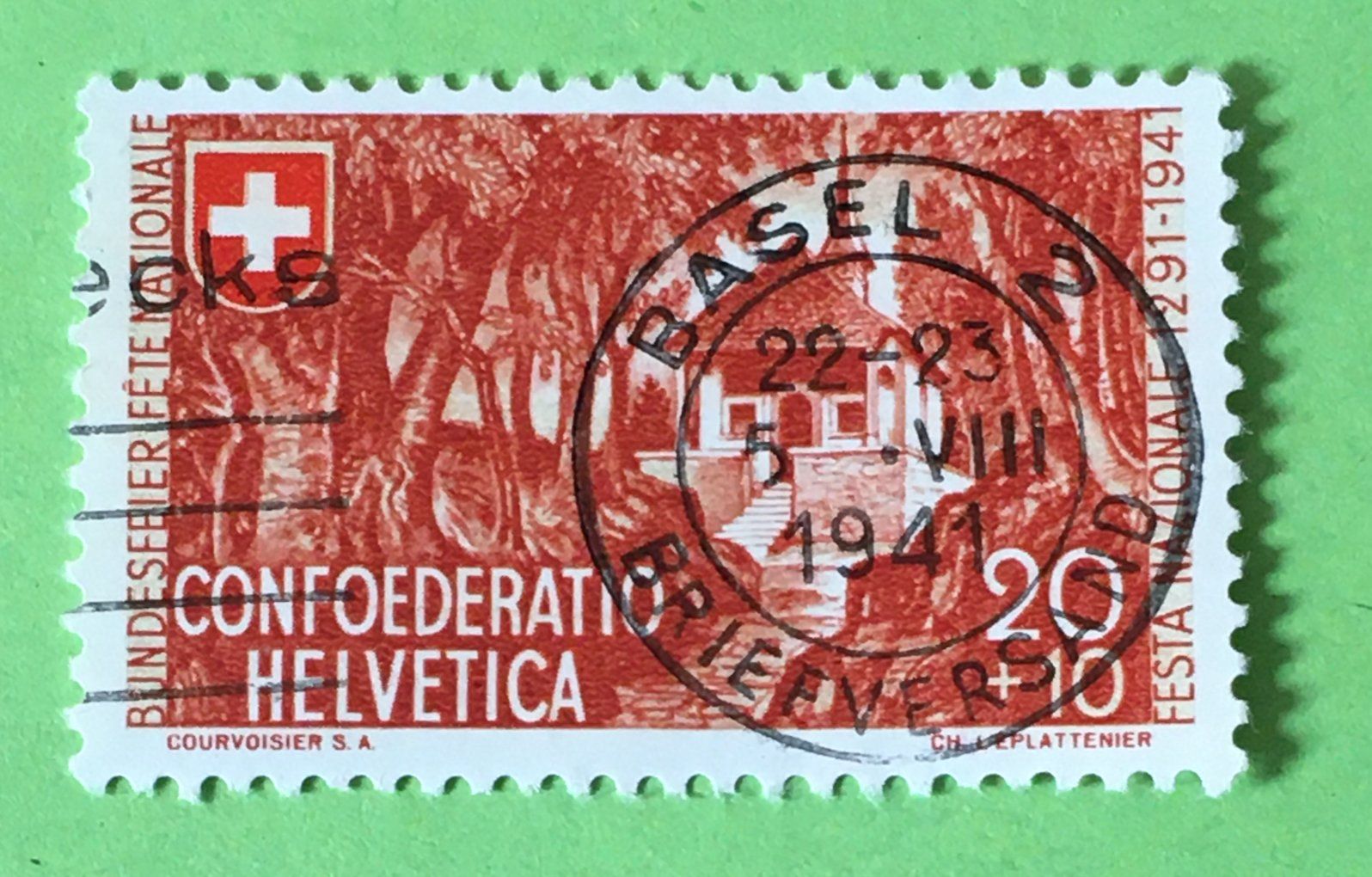 Tutti i francobolli: Nr.B 14 GESTEMPELT Basel 1941    – Usato da Aarau venduto da Billa007