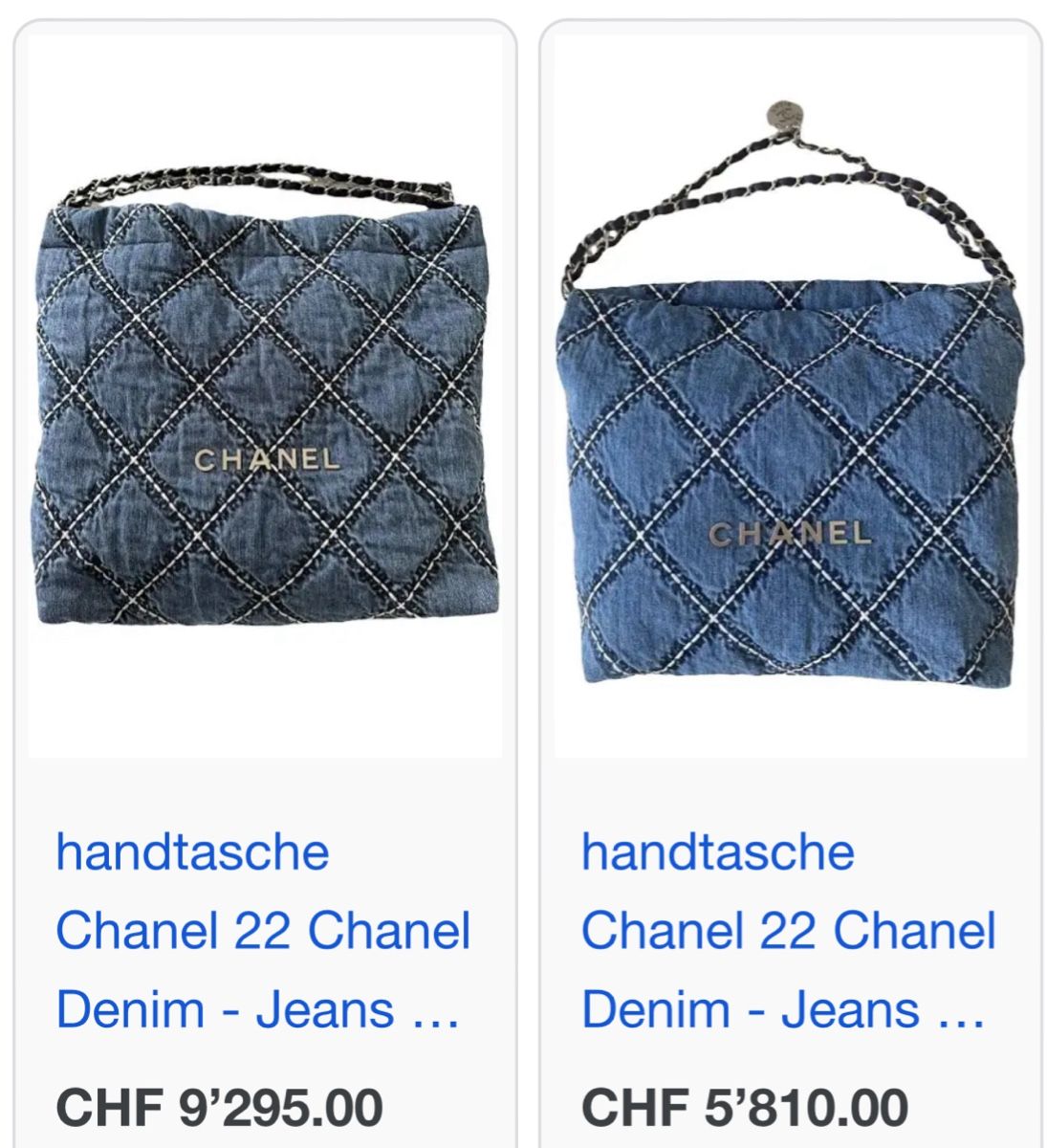 Chanel Borse da donna: Chanel 22 Denim medium Bag Full Set – Usato da Nyon venduto da My_wardrobe 8