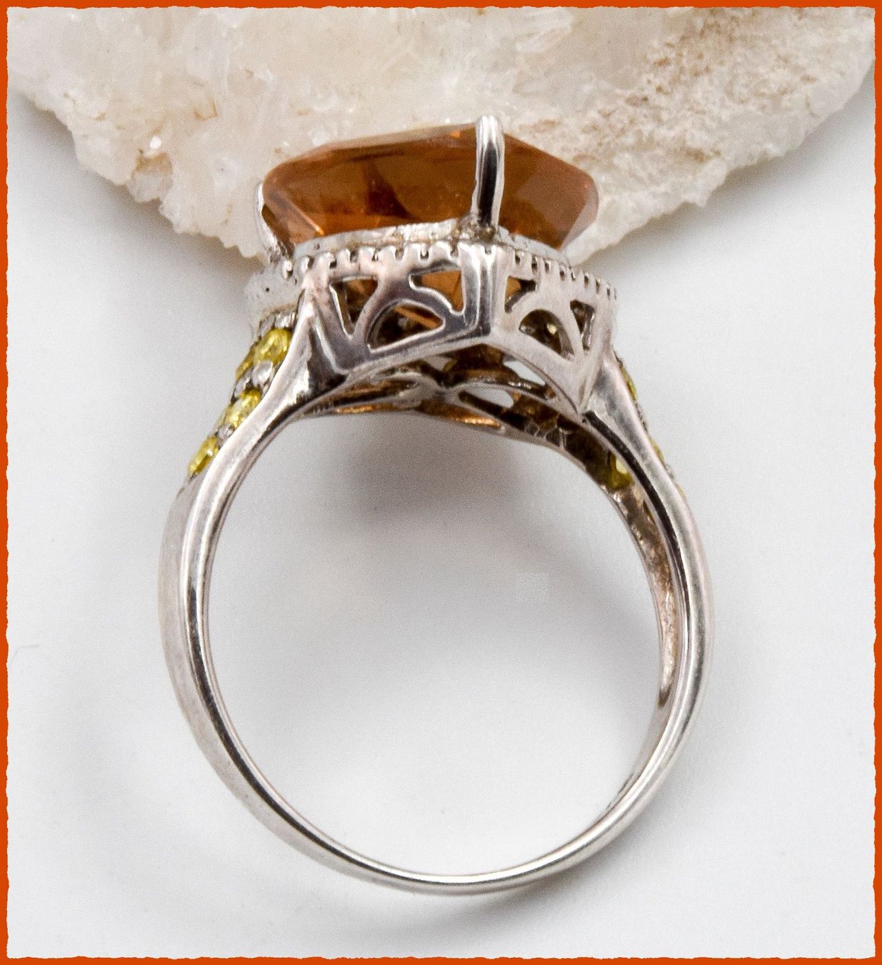 Ringe: ♛ Champagner Quarz / Saphire 925 Silberring – Neu und originalverpackt aus Oberglatt ZH von Hot-Spot 4