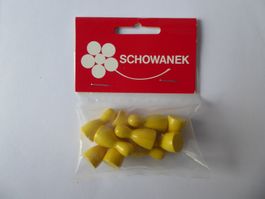 10 Spielkegel, Holz, 25mm x 12mm, Schowanek, neu
