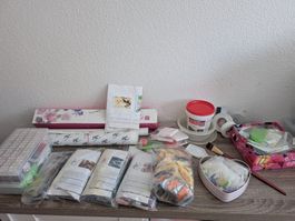 Diamant Painting Set mit viel Zubehör