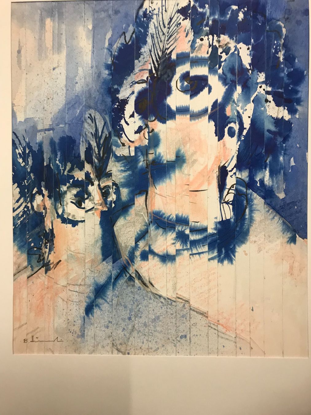 Dipinti: Karnevals-Spuren, Collage-Mischtechnik, 32x39, 1994 – Usato da Biberist venduto da longimanus3 1