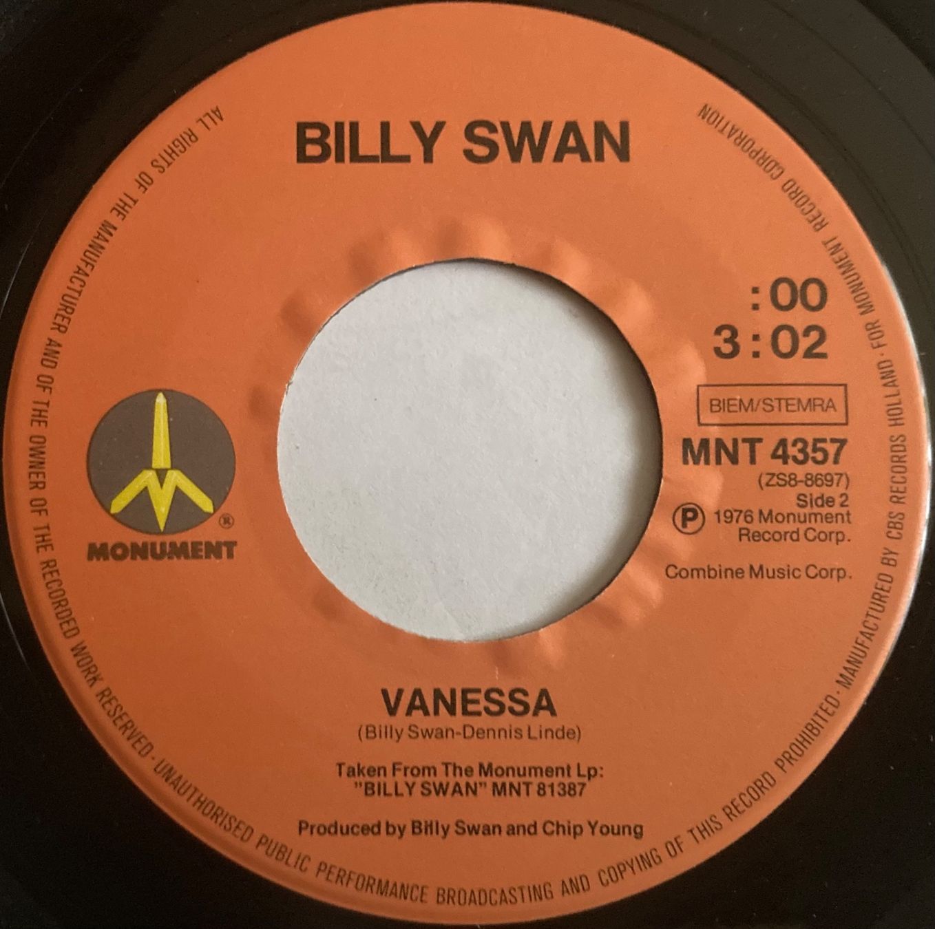 Dischi in vinile: BILLY SWAN - NUMBER ONE – Usato da Poliez-Pittet venduto da Newtown-Records 2