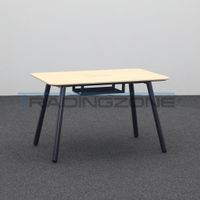 Besprechungstisch Eiche hell/Schwarz 120 × 80 cm
