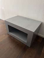 Beistelltisch Metall grau offenes Fach