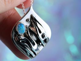 SALE! OASIS Anhänger aus Silber 925 mit bezauberndem Opal