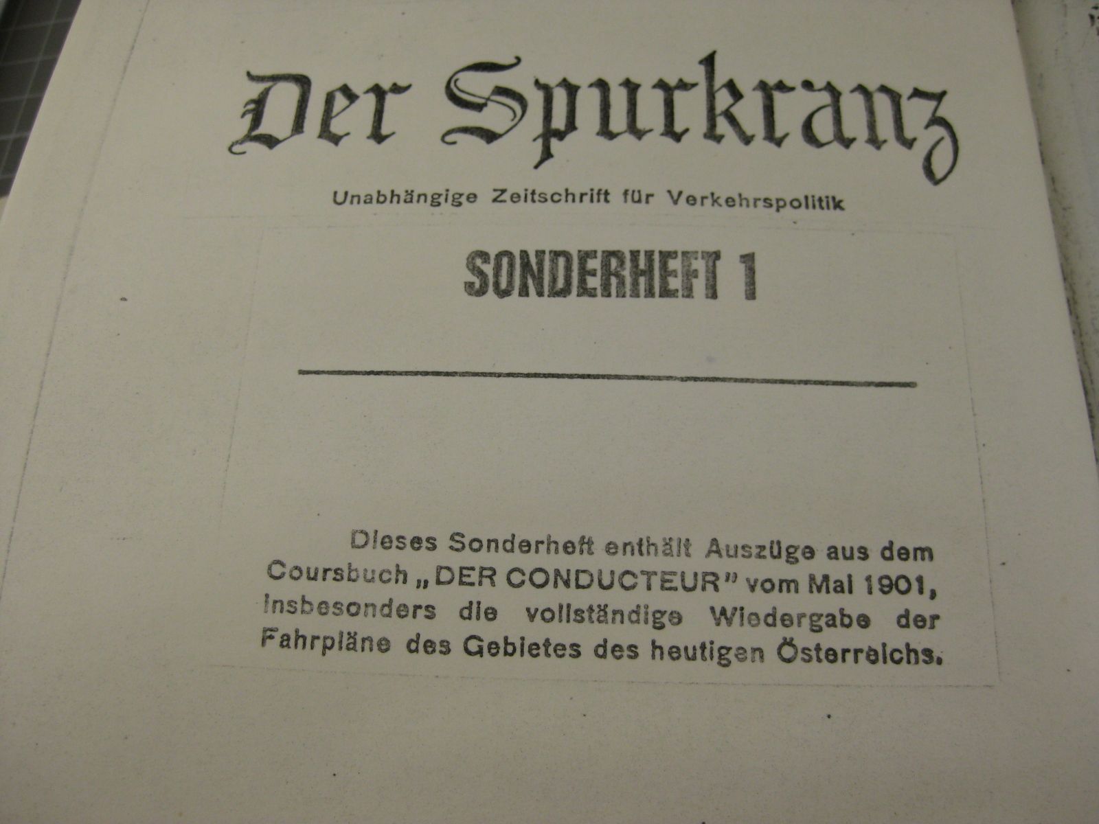 Bücher: Der Conducteur 1901 – Gebraucht aus Malters von Marosko 2