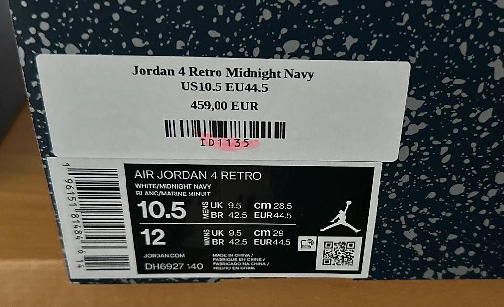 Scarpe da uomo: Jordan 4 retro midnight navy, grösse 44.5 – Usato da Rorschacherberg venduto da JBF17 2