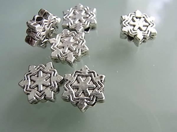 Perle (finte): Metallperle Stern  Schneeflocke    10 mm – Nuovo (secondo la descrizione) da Alpnachstad venduto da perlengaby 2