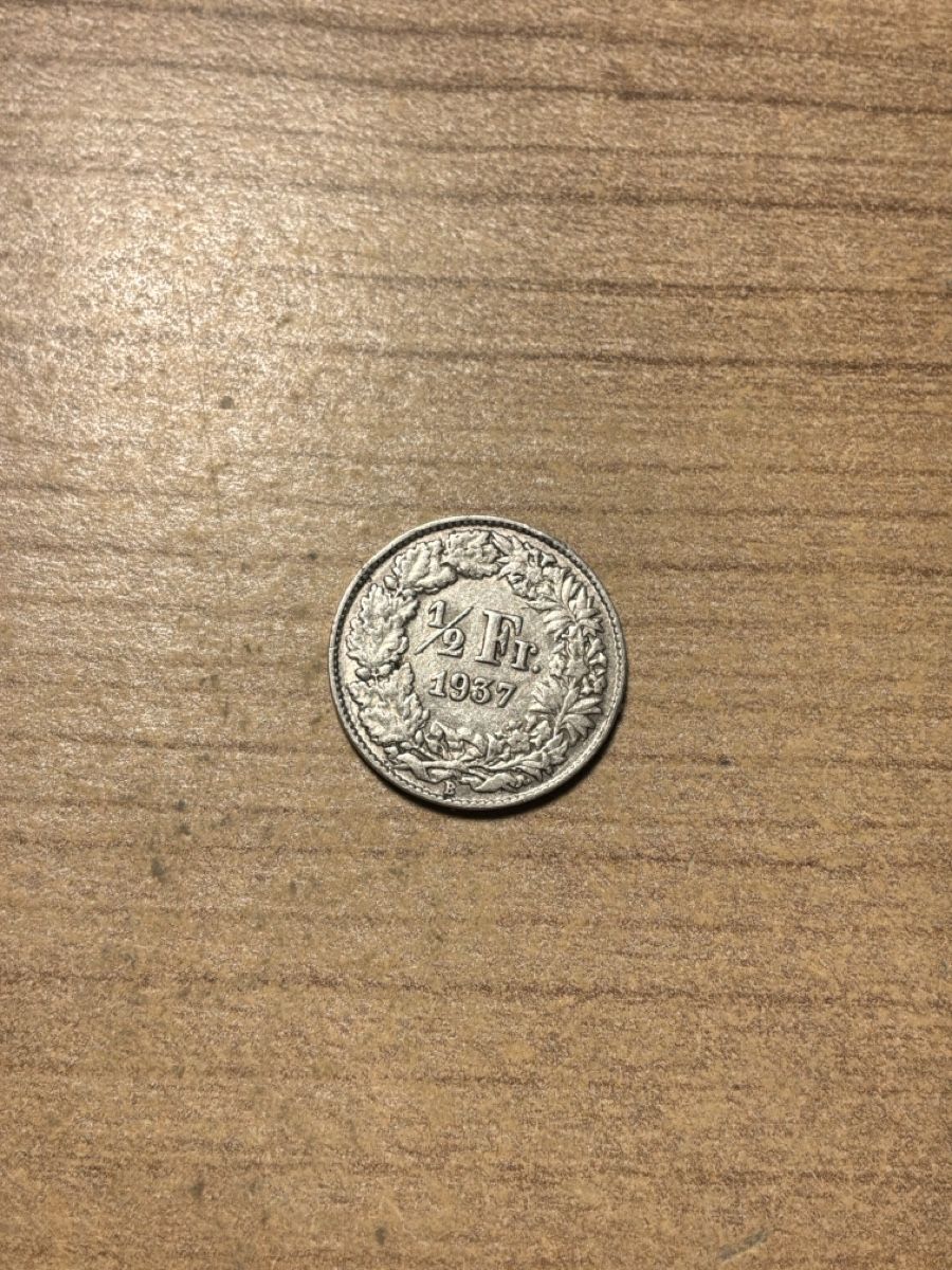 Tutti le monete: Seltener 1/2 Schweizer Silber Franken JG 1937 – Usato da Locarno venduto da dieter.s77