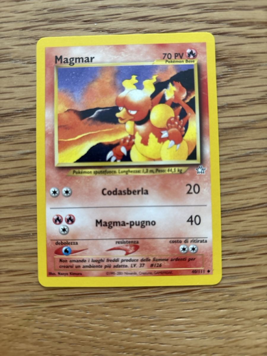 Pokémon Carte collezionabili: Pokemon, Magmar, Neo Genesis – Usato da Zürich venduto da el_marcel