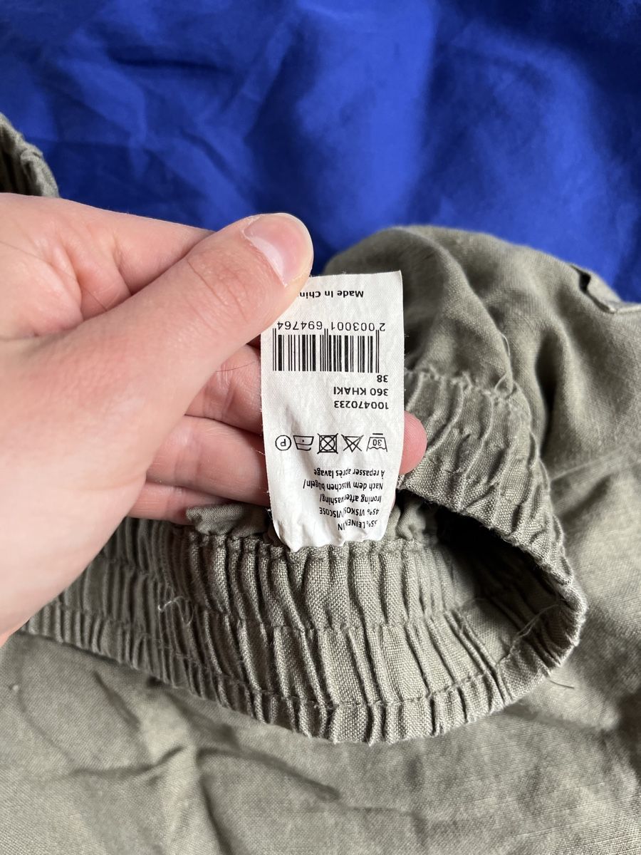 Manor Hosen: Olivgrüne Leinenhose Manor – Gebraucht aus Winterthur von buyerricard 2