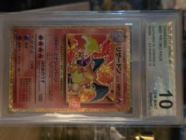 Pokemon Karte Charizard 25th Anniversary JP Gem Mint 10