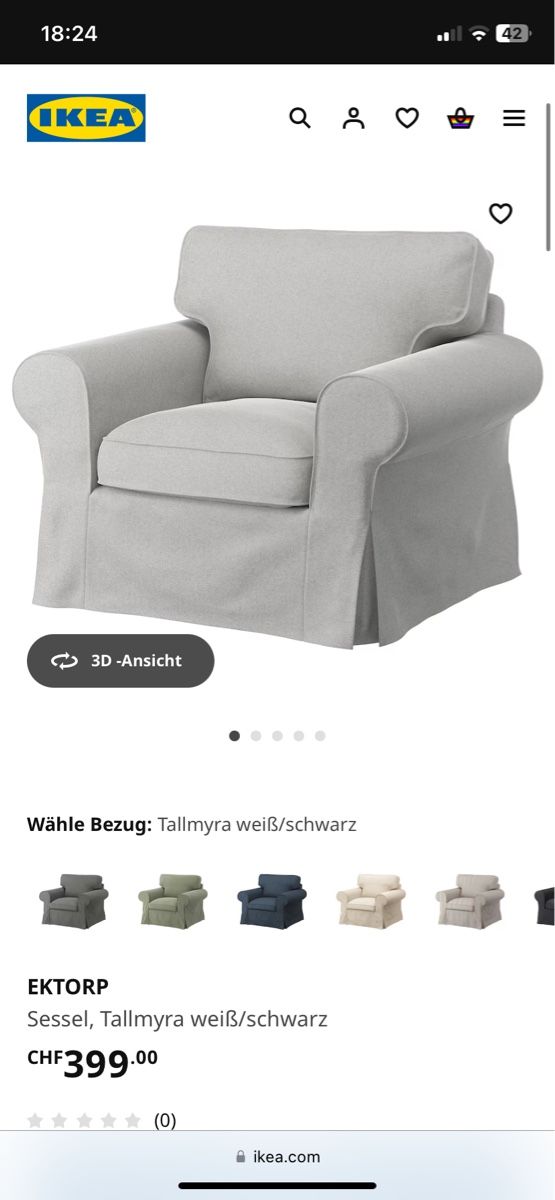 Ikea Poltrone: Ektorp IKEA Stoffsessel – Nuovo (secondo la descrizione) da Rüschlikon venduto da christin500 4