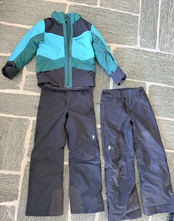 Peak Performance Skianzug Set blau schwarz Grösse 140