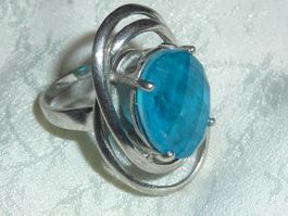 bague en argent et pierre taille 54 pour femme