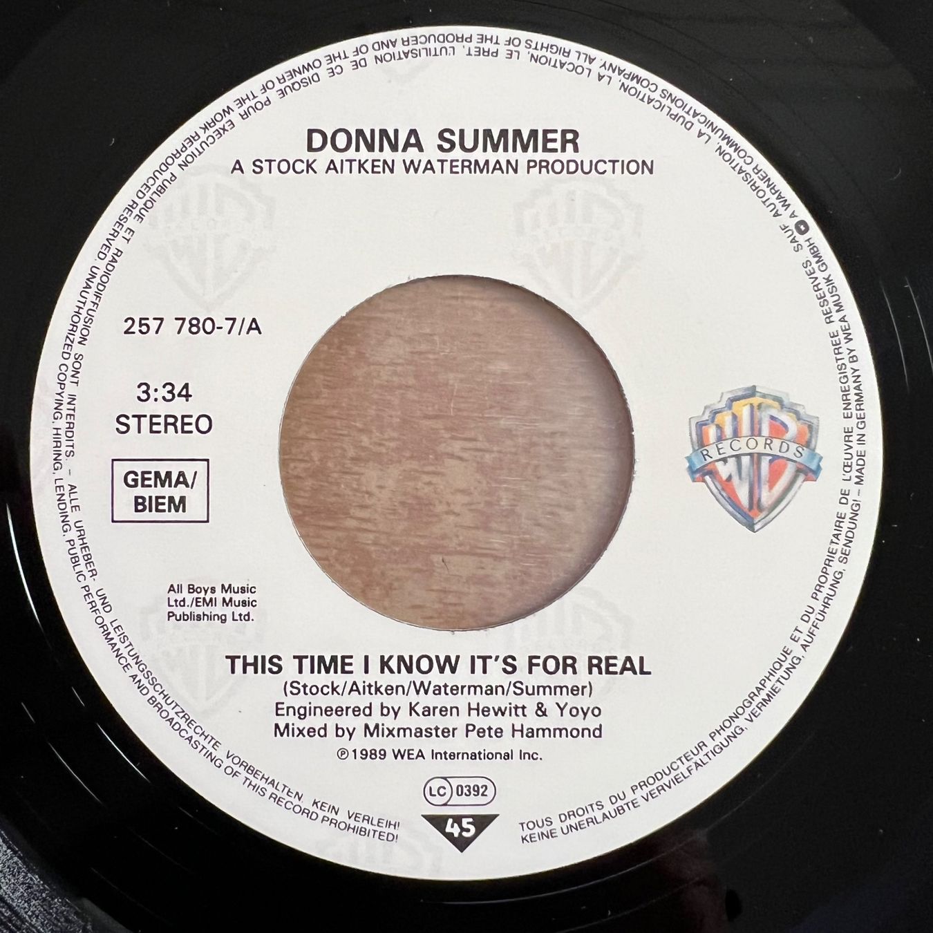 Dischi in vinile: Donna Summer - This Time I Know It's For Real / 1. D 1989 – Usato da Gais venduto da soundcave57 1