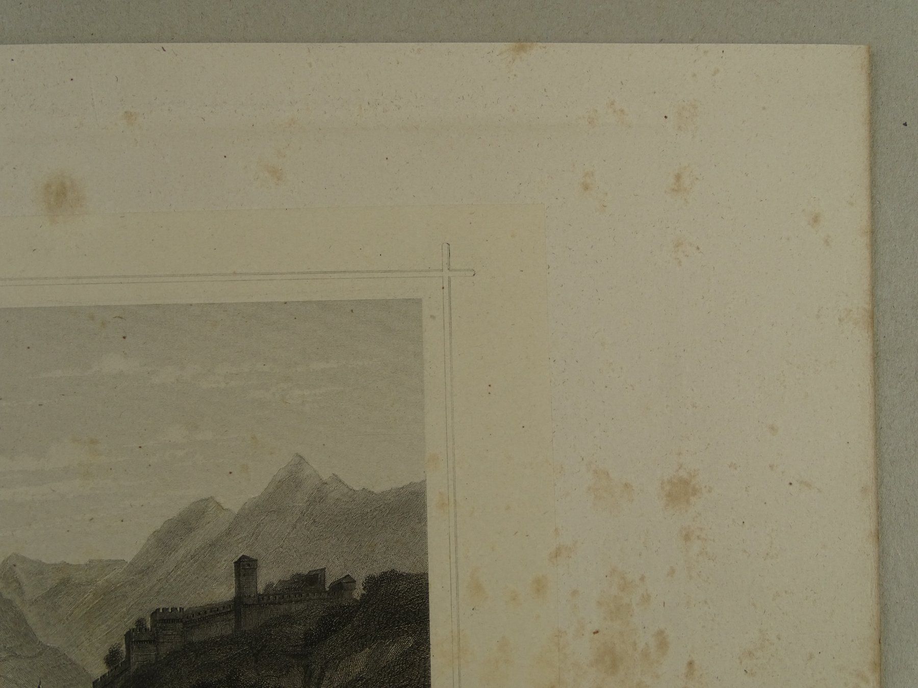 Stiche: BELLINZONA, STAHLSTICH 1856 – Gebraucht aus Grüningen von Kartensammler 6